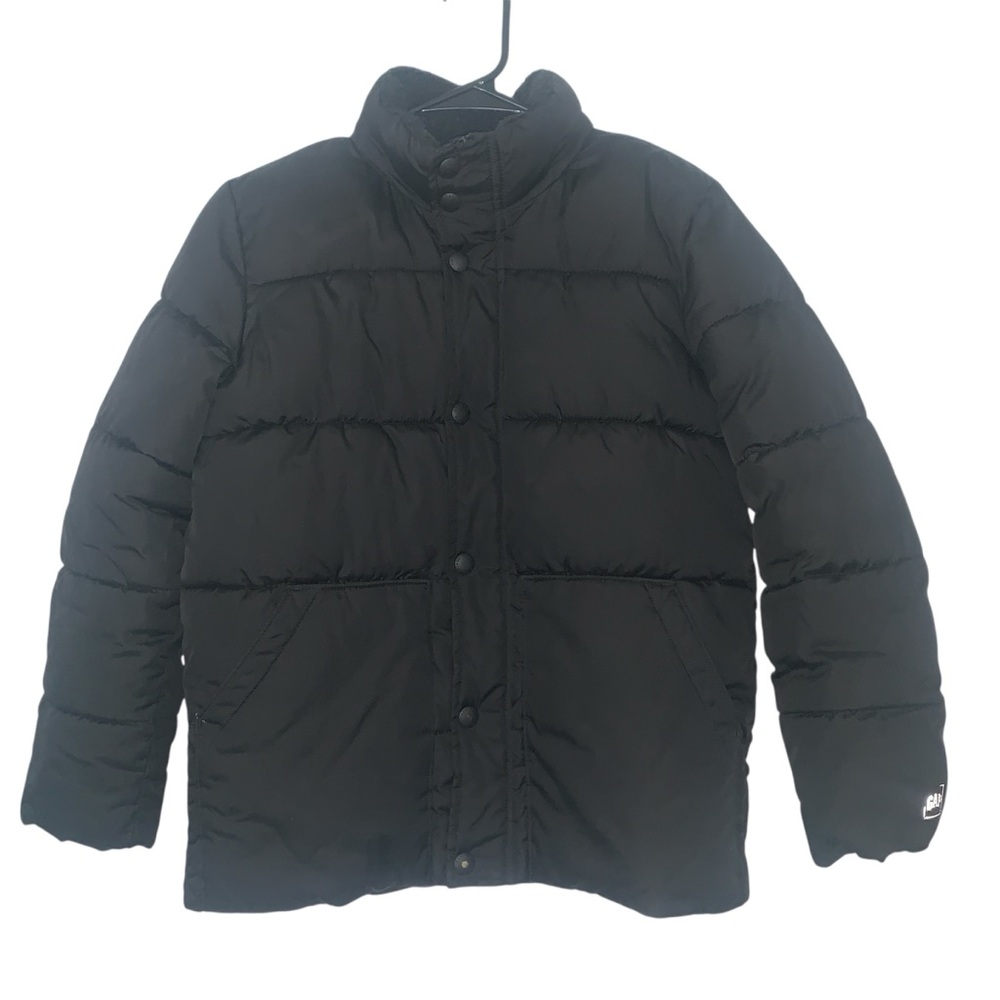 GAP Boys L ColdControl Max Puffer Sherpa Lined Jacket Black Recycled Material